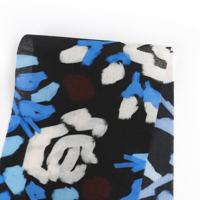 Painterly Rose Cotton Voile – Cornflower Meterage