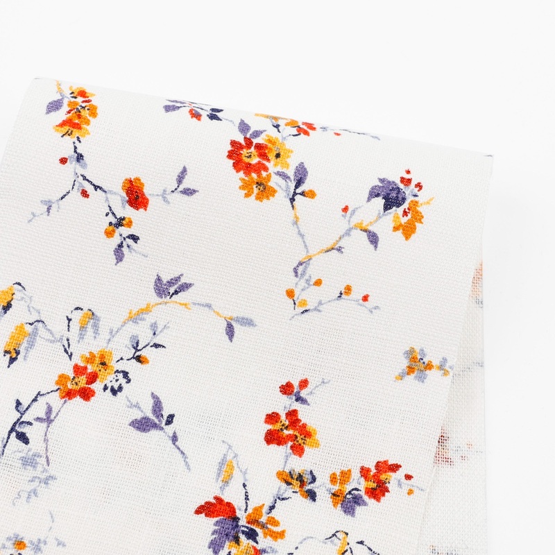 Wisteria Mandevilla Linen – Ivory Meterage