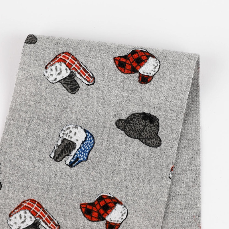Winter Hat Brushed Cotton Twill – Ash Marle Meterage