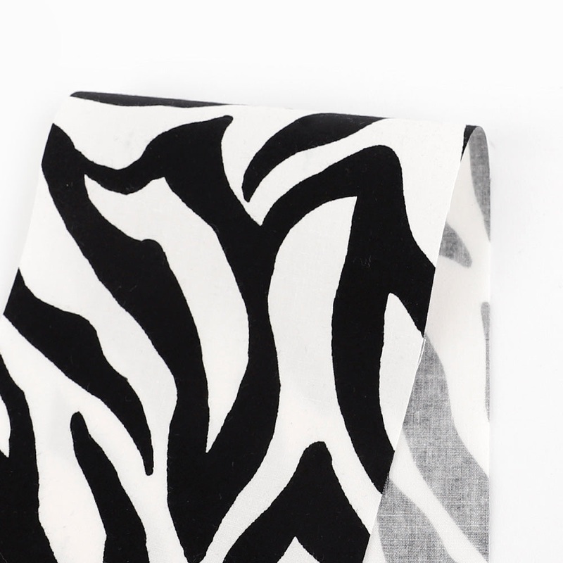 Zebra Print Cotton Poplin – White Meterage