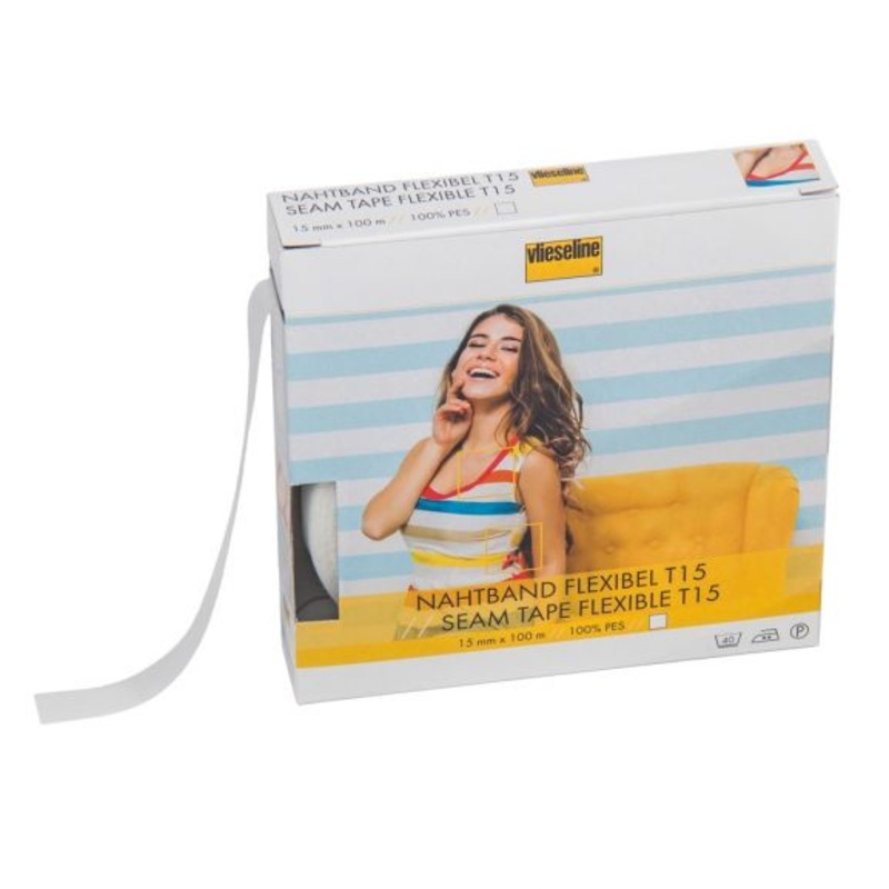 Iron on Flexible Seam Tape – Vlieseline – White