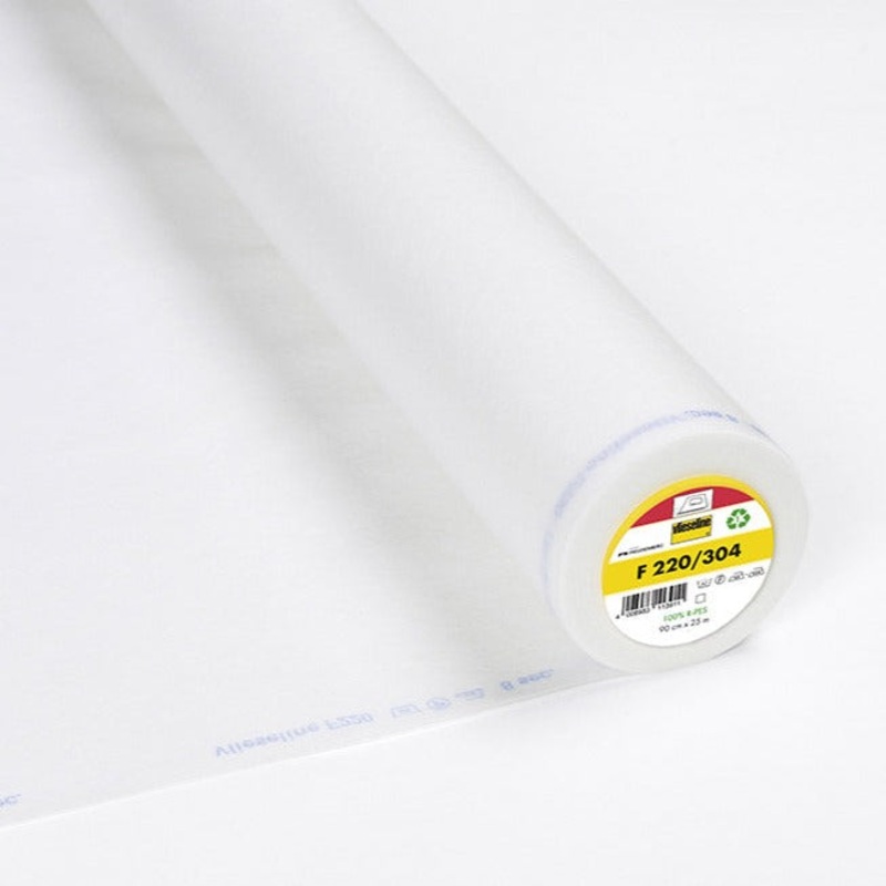 Vilene Interfacing Iron On – F 220 / 304 100% R-PES (Recycled Polyester)