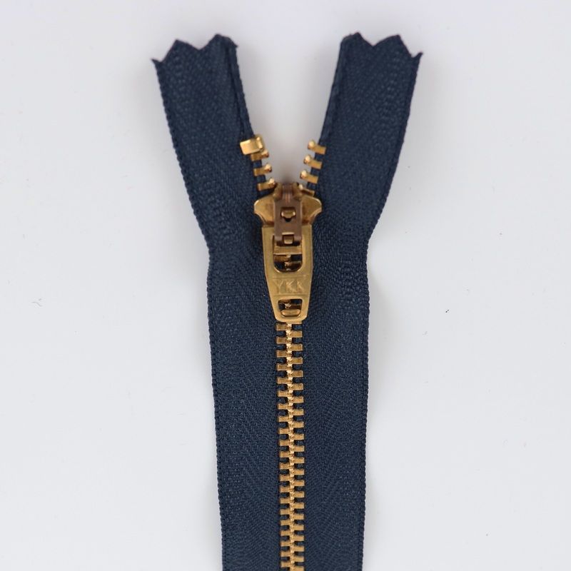 YKK Jeans Zip – 8″ / 20cm – Navy Brass