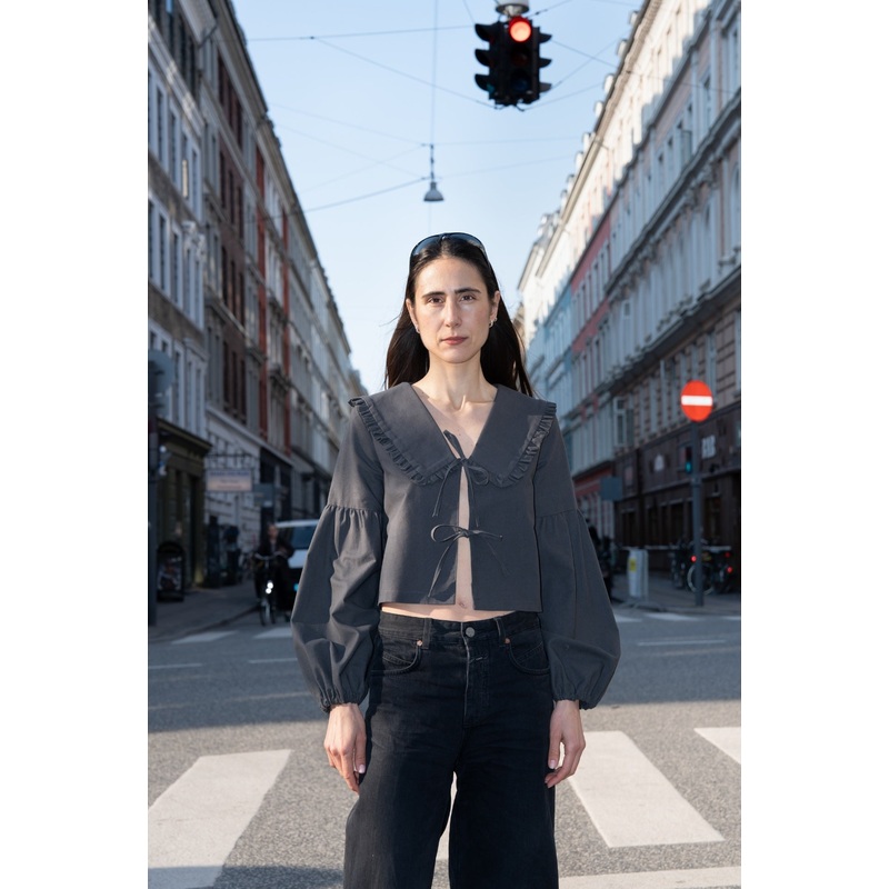 Puff and Pencil – Tie Blouse + Peggy Collar + Lantern Sleeve