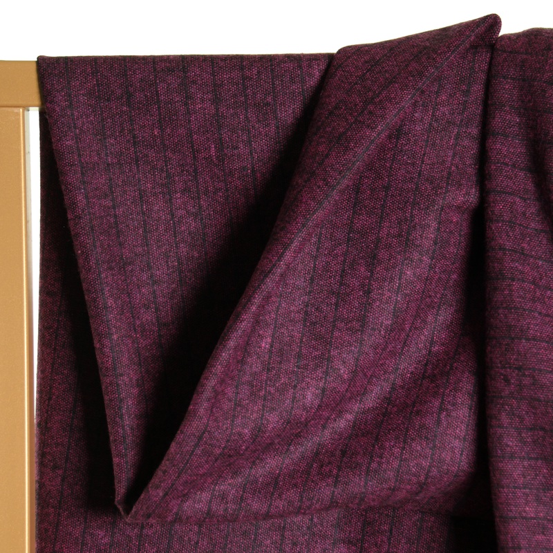 Wool Blend Suiting – Atelier Jupe – Fuchsia Lines – END OF BOLT 69cm