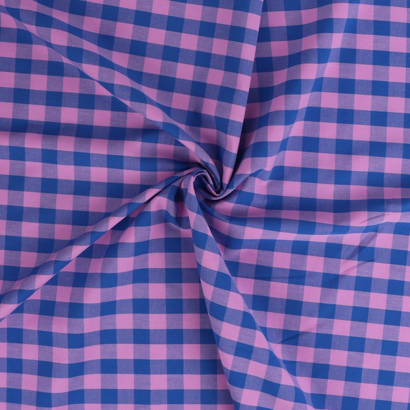 Yarn Dyed Cotton – Lavender + Blue Gingham
