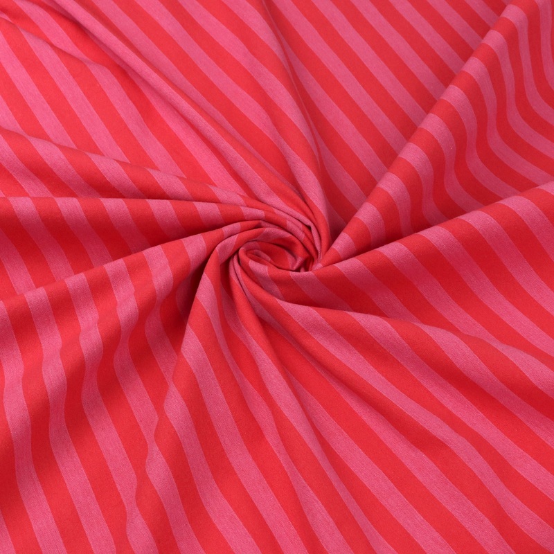 Yarn Dyed Washed Cotton – Stripe – Raspberry Pink