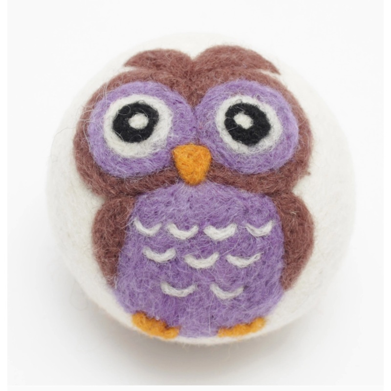 Wool Dryer Ball – Purple Owl