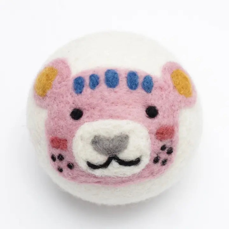 Wool Dryer Ball – Pink Bear