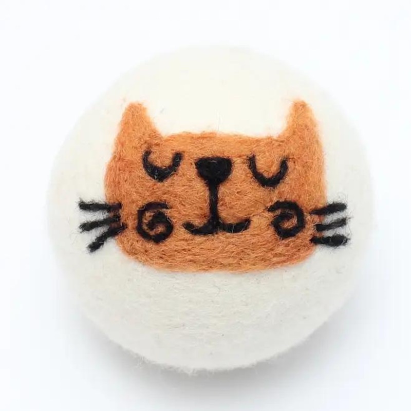 Wool Dryer Ball – Orange Cat