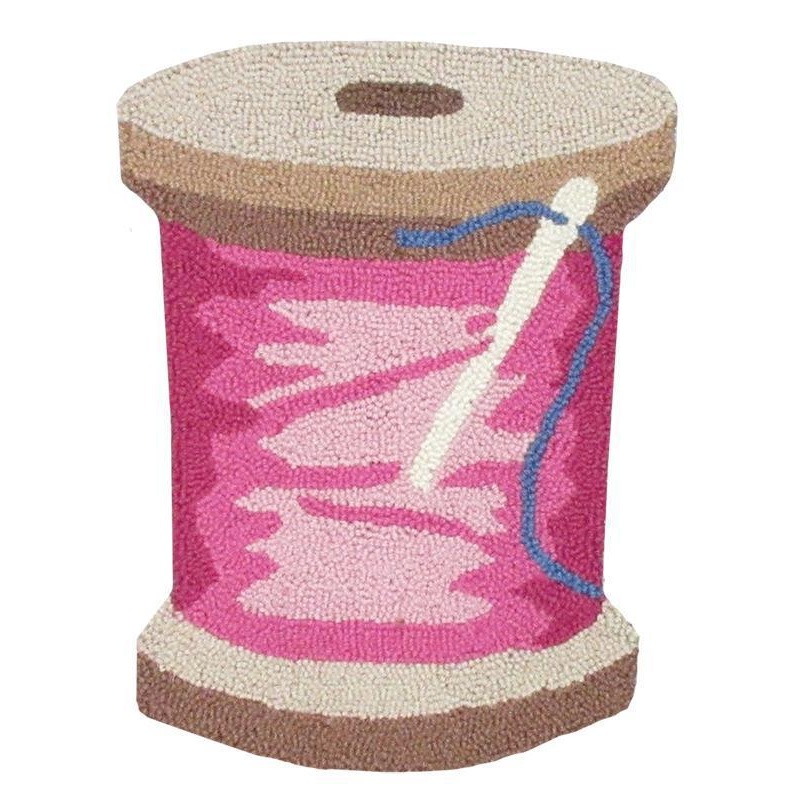 Wool Hook Pillow – Spool Pink