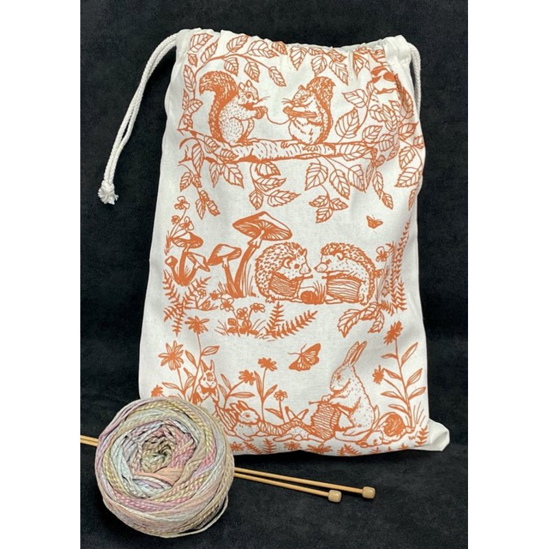 Woodland Drawstring Project Bag