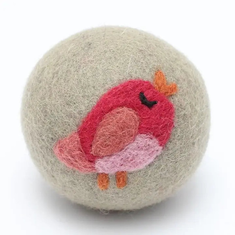 Wool Dryer Ball – Red Bird