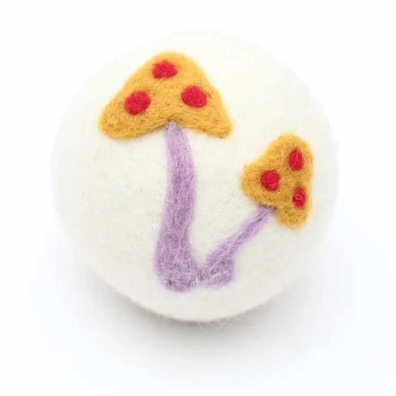Wool Dryer Ball – Two Mushrooms