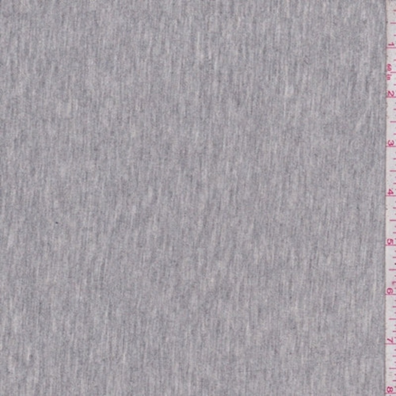 1 1/4 YD PC-Heather Grey Rayon Jersey Knit Fabric