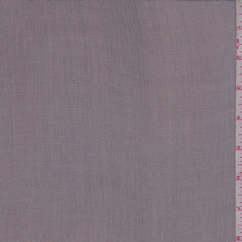 1 3/4 YD PC-Pewter Crinkled Silk Chiffon Fabric