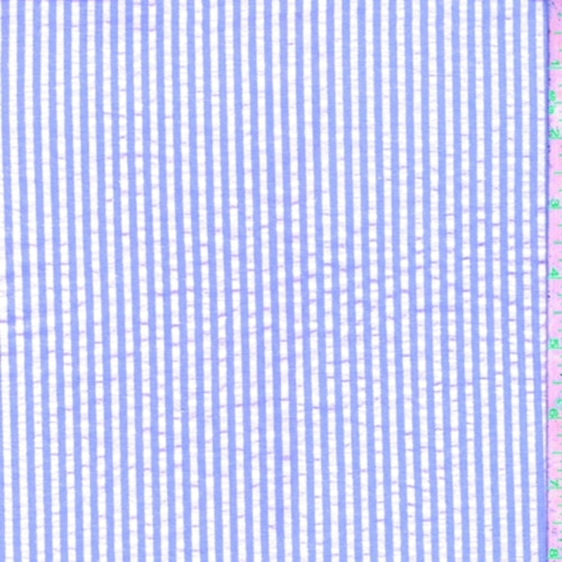 1 5/8 YD PC-Blue/White Stripe Shirting Fabric