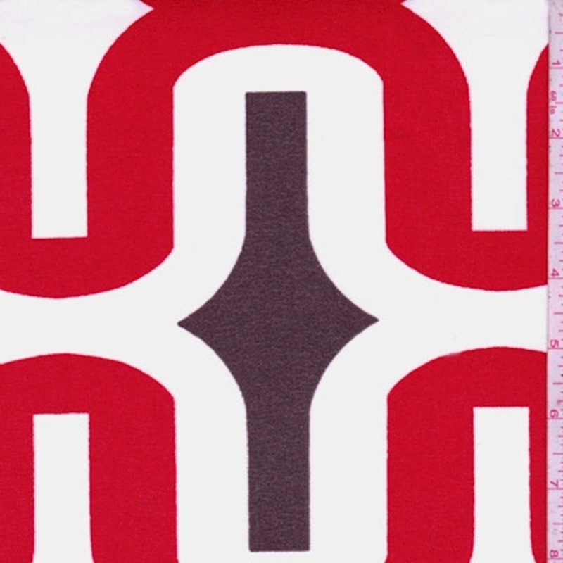 Embrace White/Red Indoor/Outdoor Fabric