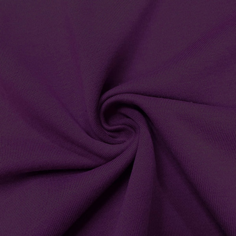 1 3/4 YD PC-Purple French Terry Knit Fabric