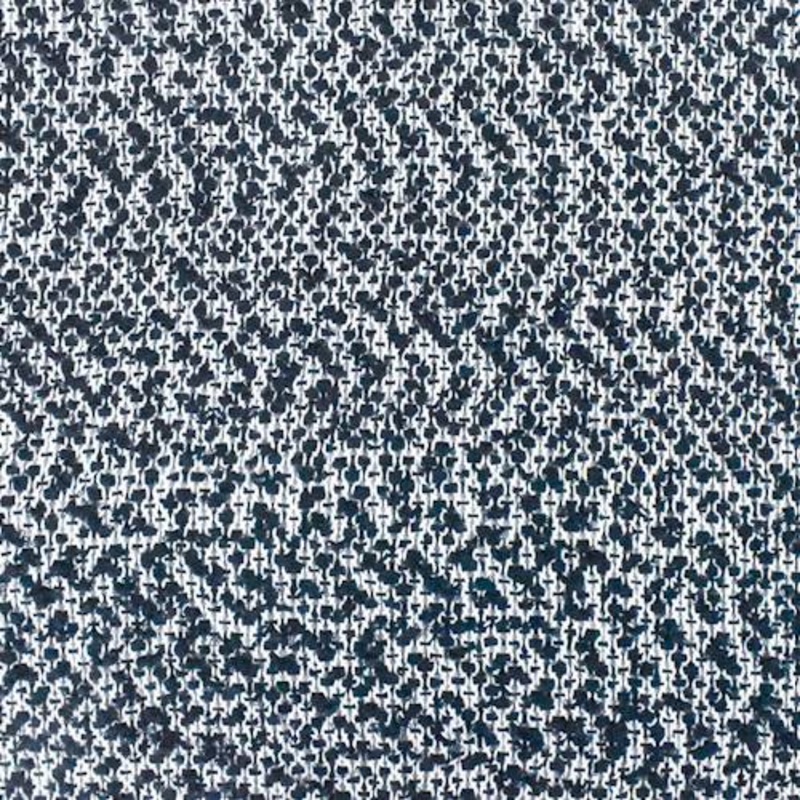 1 7/8 YD PC-Navy Blue/White Texture Cotton Dobby Fabric