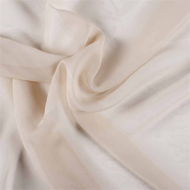 1 1/2 YD PC-Runway Silks Beige Wide Silk Chiffon Fabric – Reorderable