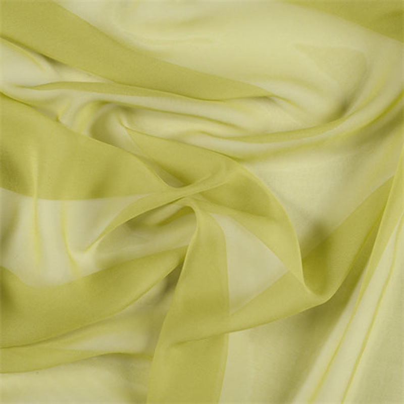 1 YD PC-Runway Silks Chartreuse Silk Chiffon Fabric – Reorderable