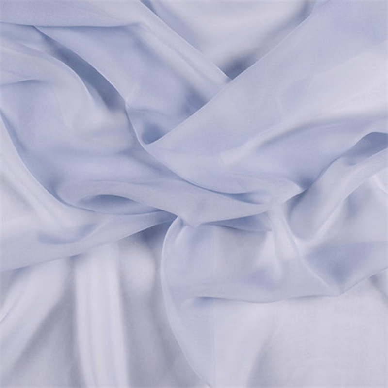 1 YD PC-Runway Silks Steel Blue Silk Chiffon Fabric – Reorderable