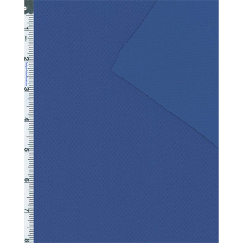 1 1/2 YD PC-Blue Diamond Dimple Tricot Jersey Knit Fabric