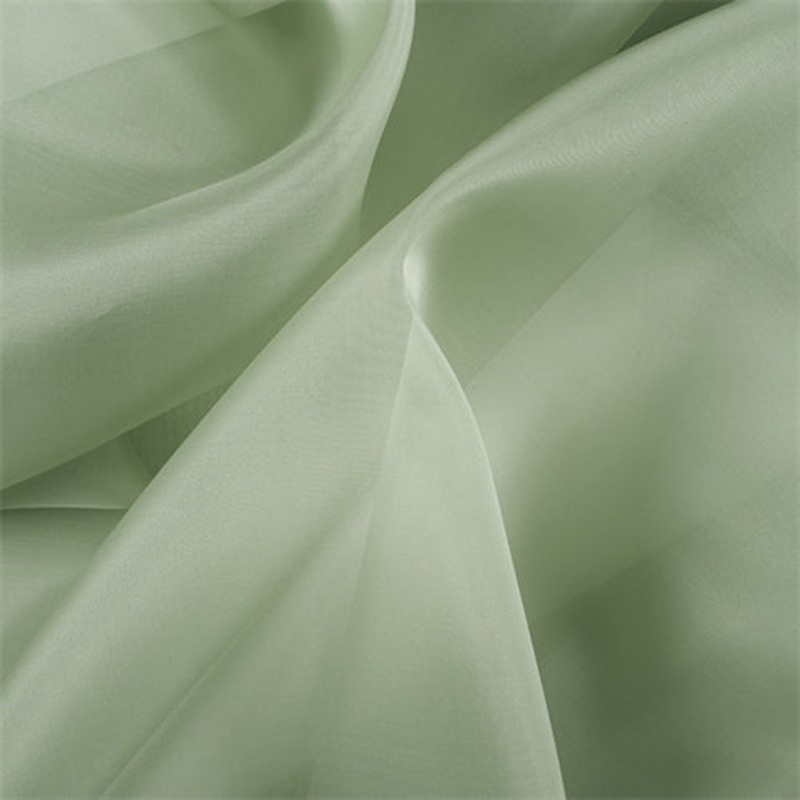 Runway Silks Dark Sage Silk Organza Fabric – Reorderable