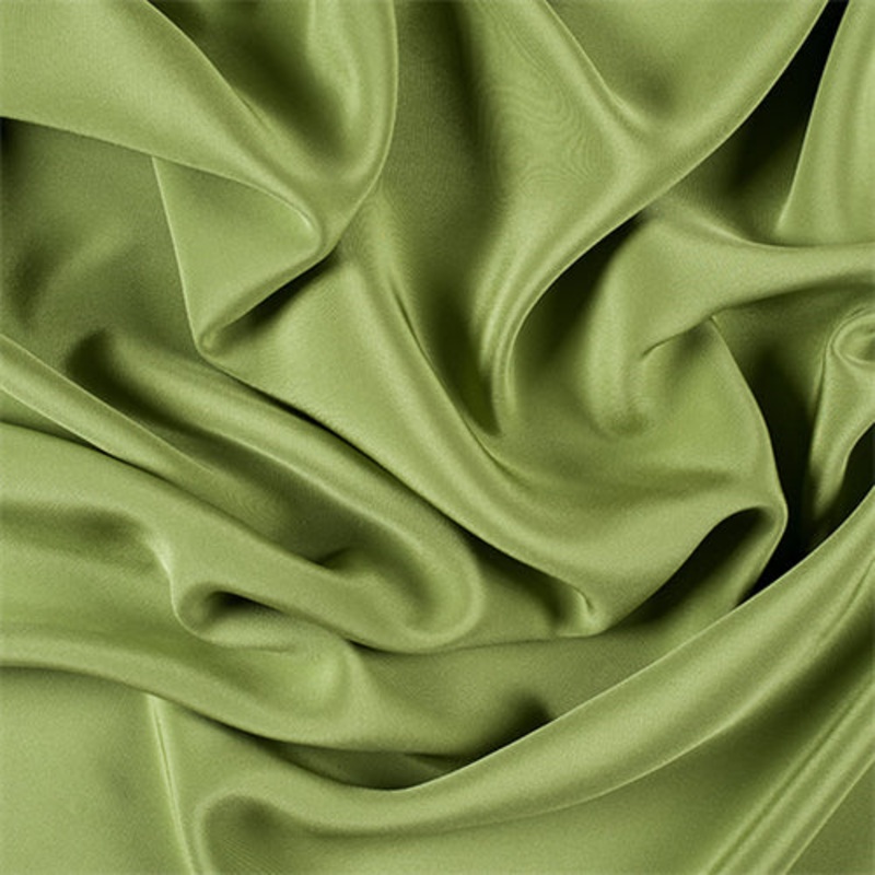 Runway Silks Apple Green 4 Ply Silk Crepe Fabric – Reorderable