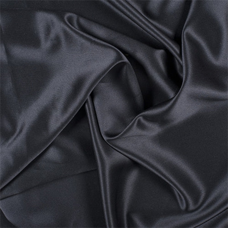 Runway Silks Black Silk Crepe Back Satin Fabric – Reorderable
