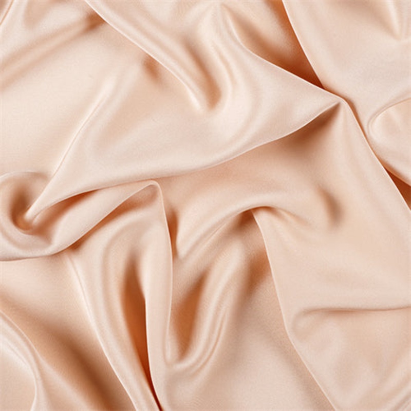 Runway Silks Peach 4 Ply Silk Crepe Fabric – Reorderable