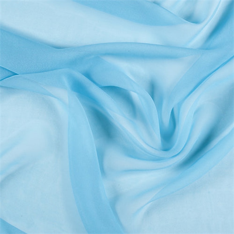 Runway Silks Aqua Wide Silk Chiffon Fabric – Reorderable