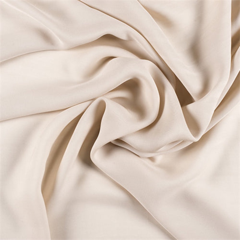 Runway Silks Beige Silk Double Georgette Fabric – Reorderable