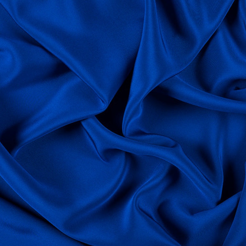 Runway Silks Blue 4 Ply Silk Crepe Fabric – Reorderable