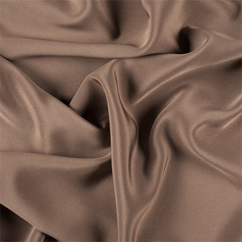 Runway Silks Brown 4 Ply Silk Crepe Fabric – Reorderable
