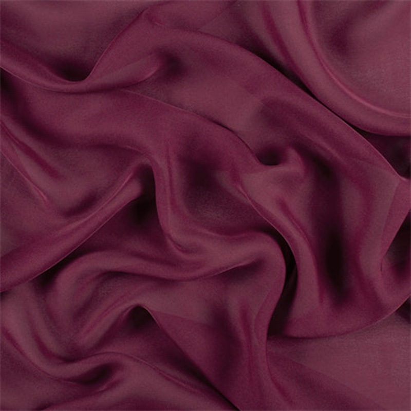 Runway Silks Burgundy Silk Double Georgette Fabric – Reorderable