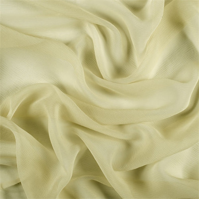 Runway Silks Chartreuse Crinkled Silk Chiffon Fabric – Reorderable