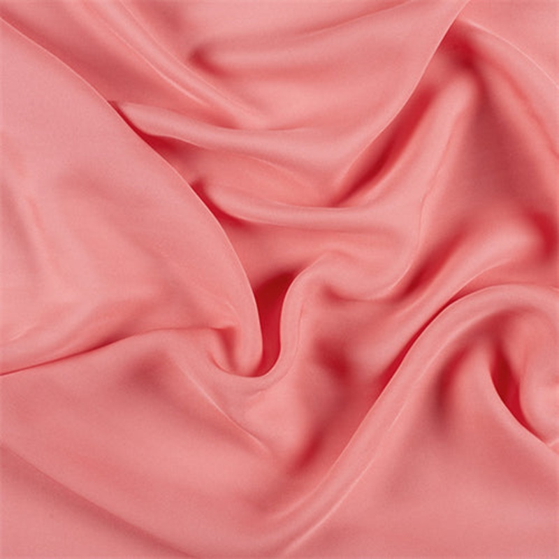 Runway Silks Coral Orange Silk Double Georgette Fabric – Reorderable