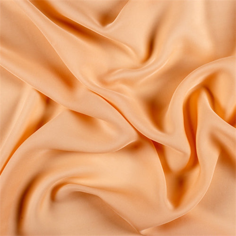 Runway Silks Peach Silk Double Georgette Fabric – Reorderable