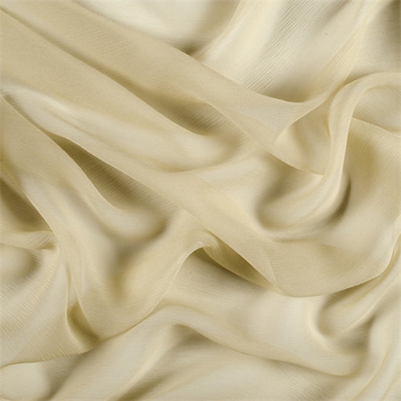 Runway Silks Peridot Green Crinkled Silk Chiffon Fabric – Reorderable