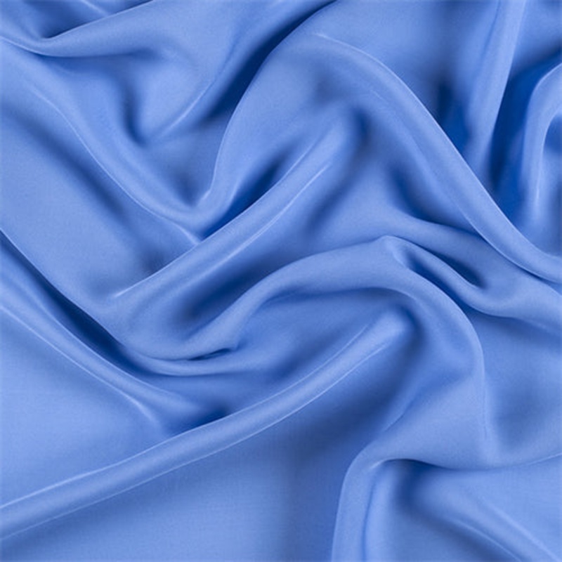 Runway Silks Periwinkle Silk Double Georgette Fabric – Reorderable