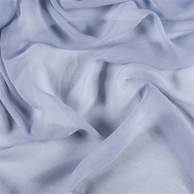 Runway Silks Steel Blue Crinkled Silk Chiffon Fabric – Reorderable