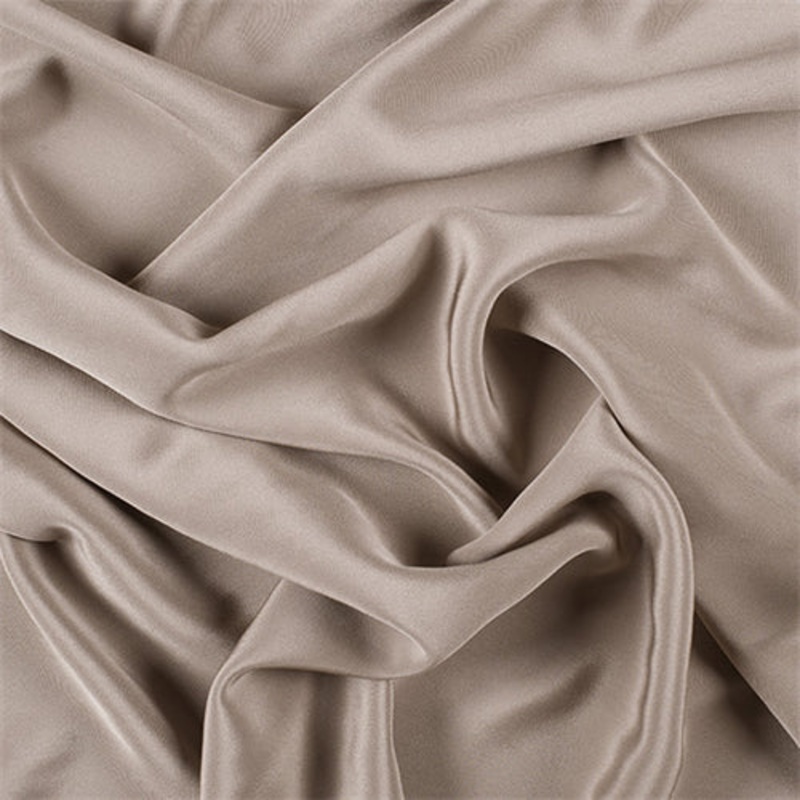 Runway Silks Taupe 4 Ply Silk Crepe Fabric – Reorderable