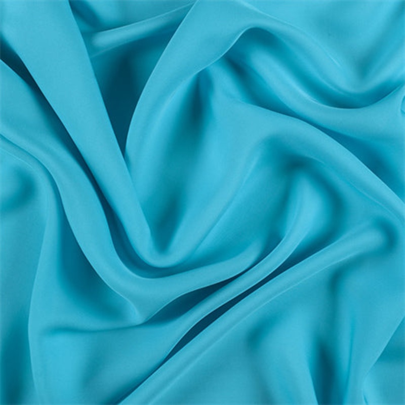 Runway Silks Turquoise Silk Double Georgette Fabric – Reorderable