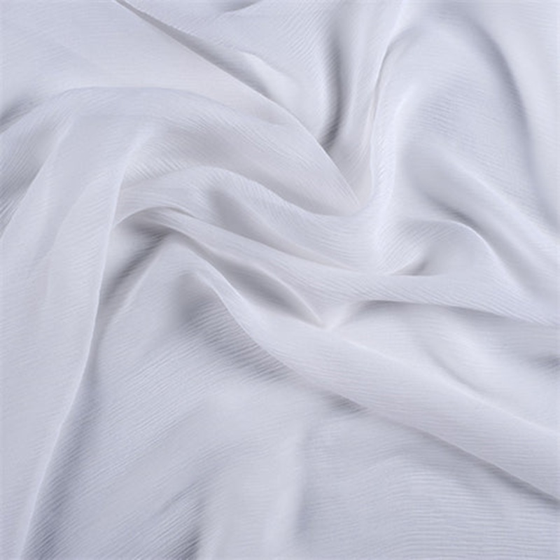 Runway Silks White Crinkled Silk Chiffon Fabric – Reorderable
