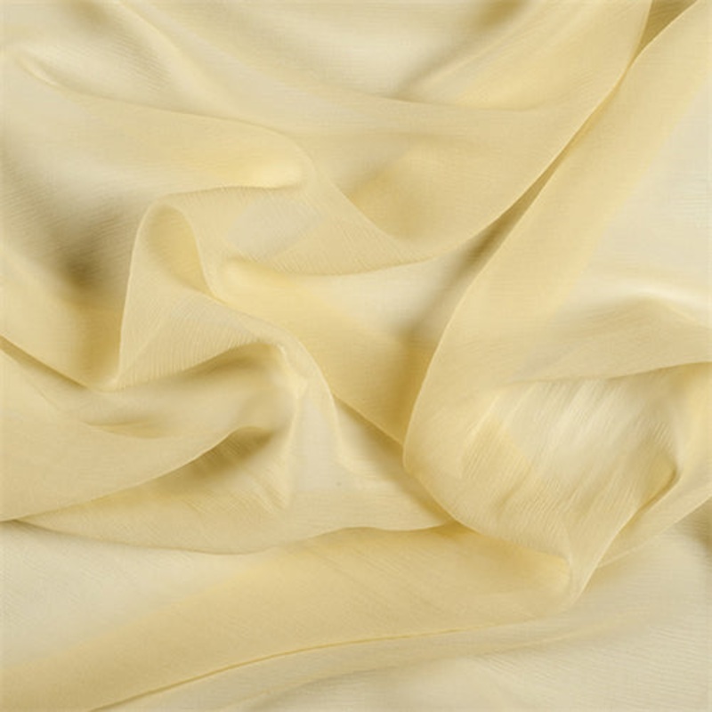 Runway Silks Yellow Crinkled Silk Chiffon Fabric – Reorderable