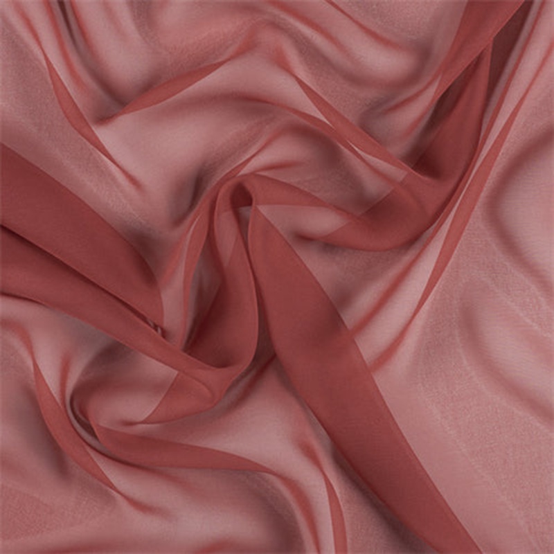 Runway Silks Antique Red Wide Silk Chiffon Fabric – Reorderable