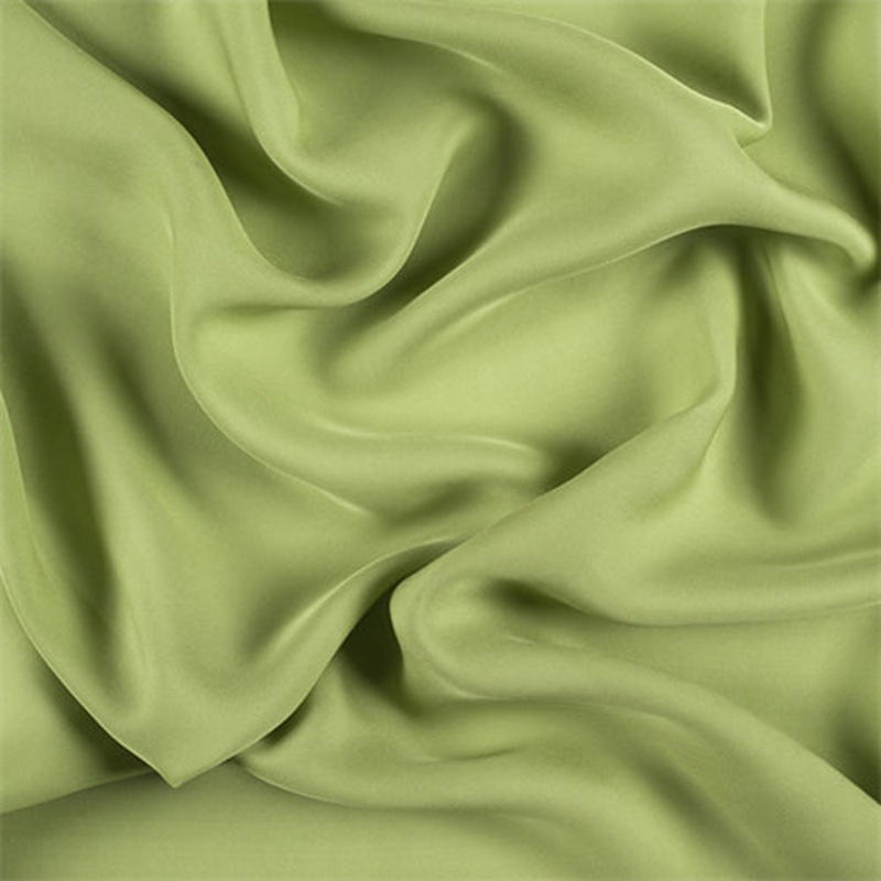 Runway Silks Apple Green Silk Double Georgette Fabric – Reorderable