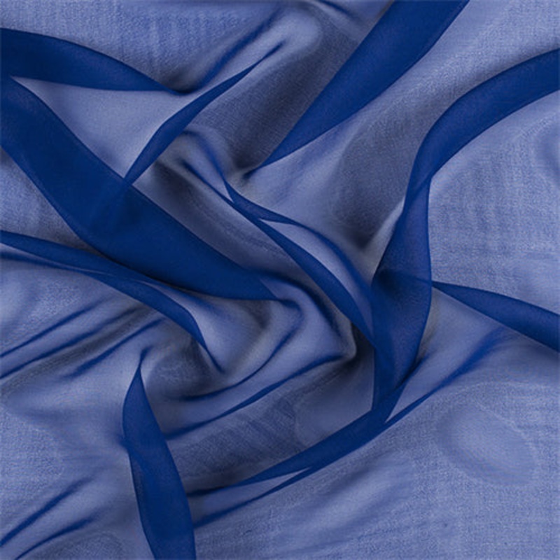 Runway Silks Blue Wide Silk Chiffon Fabric – Reorderable